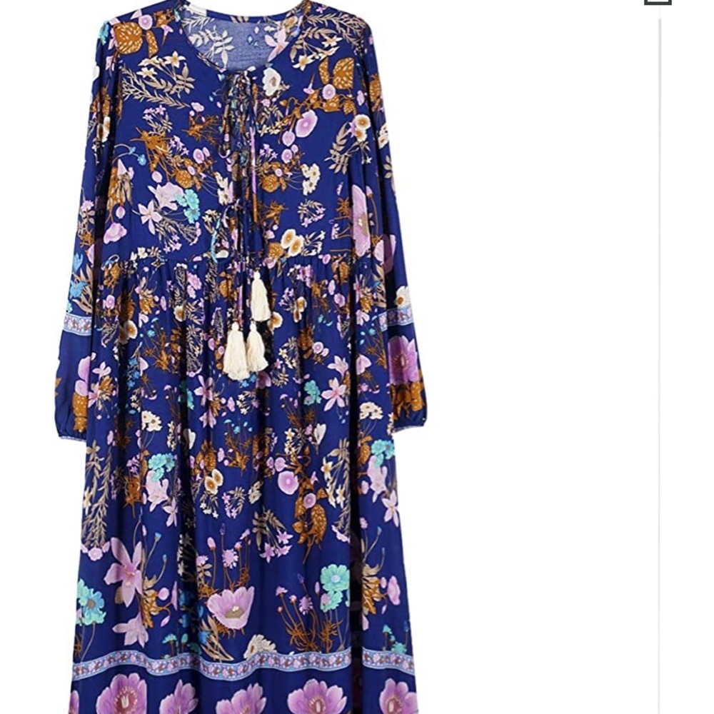 R. Vivimos large floral purple dress NWT